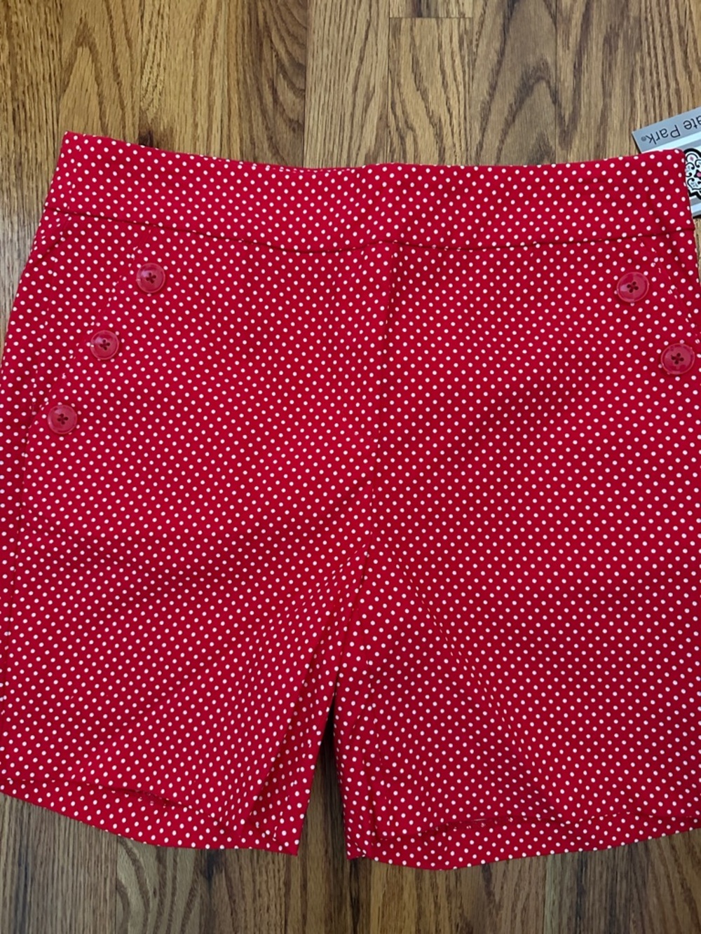 Red Polka Dot Women’s Shorts Pin Up Kate Park XL NWT - Picture 2 of 5